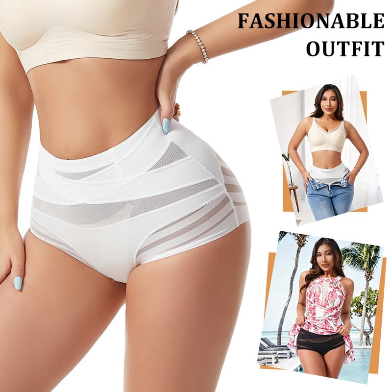High-Waist Shapewear Panties for Women, Seamless Breathable Mesh Sculpting Panties, Waist Shaper, Tummy Control, Butt Lifting Body Shaper Pants