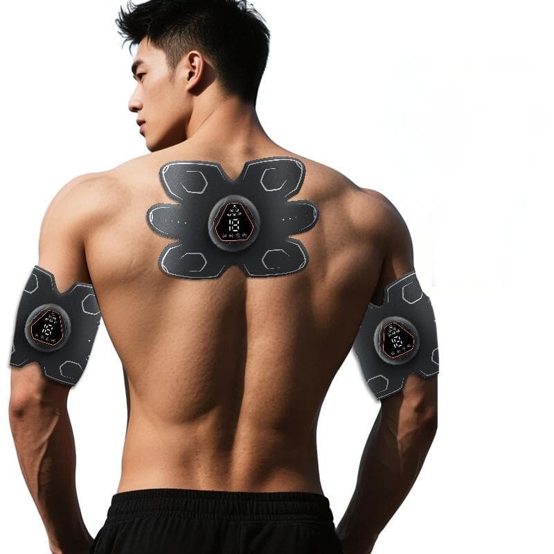 Hexagonal Cross-border Hot Selling Ready-to-Ship Self-adhesive Massage Patch EMS Mini Cervical Massager Electronic Pulse Shoulder and Neck Massage