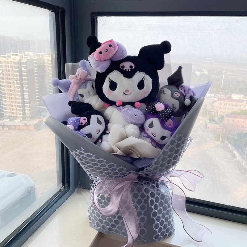 Kuromi Sanrio Plush Toy Bouquet, Gift for Girlfriend, Best Friend, Children, Graduate, Birthday