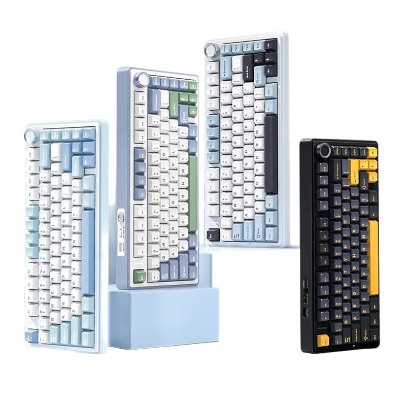 AULA F75 Custom Mechanical Keyboard Gasket Structure Full Key Hot-Swappable Tri-Mode Bluetooth Gaming
