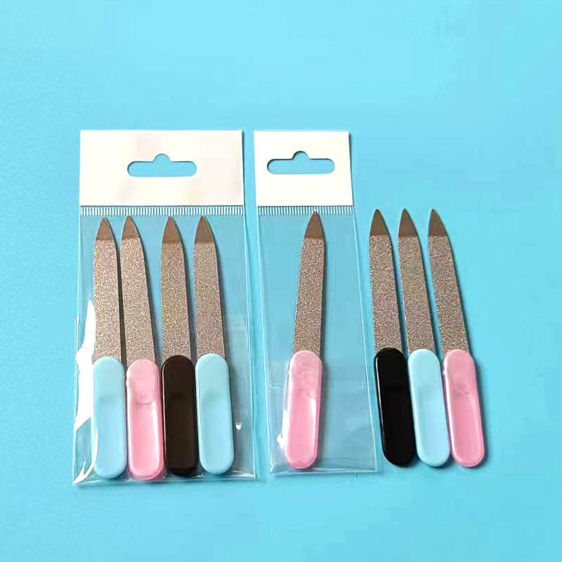 In Stock Stainless Steel Nail File, Dual-Purpose Manicure File for Removing Dead Skin, Nail Polishing Tool, Beauty Accessories