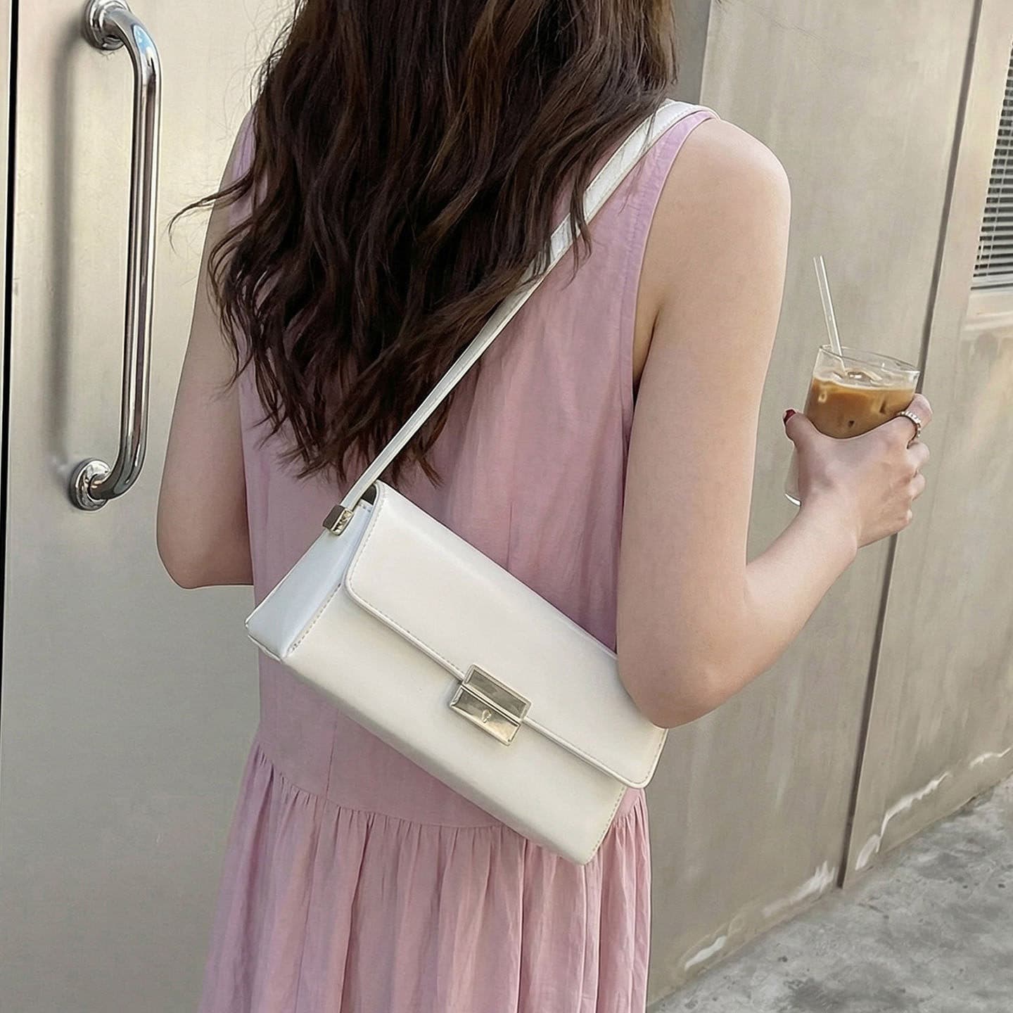Bags for women, Korean version, 100 new models, cross-body bag, casual shoulder bag, 2026 cross-body bag, solid color, fashionable lower square