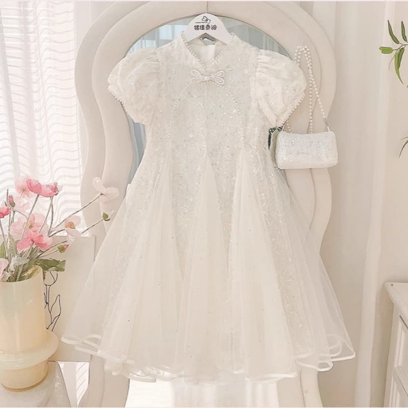 Girls Dress Summer 2025 New Style Summer Clothes Children's Clothes Little Girls Cheongsam Princess Dress Children's Skirt Summer