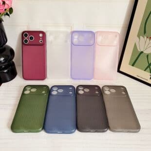 For iPhone 16 Corrugated TPU Soft Case Phone Case 17 Pro Large Window Design Anti-Fingerprint Full Coverage Protective Case
