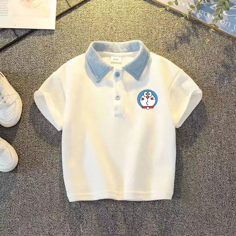 Small and medium-sized children's baby tops thin lapel boys and girls T-shirt polo shirt summer new short-sleeved