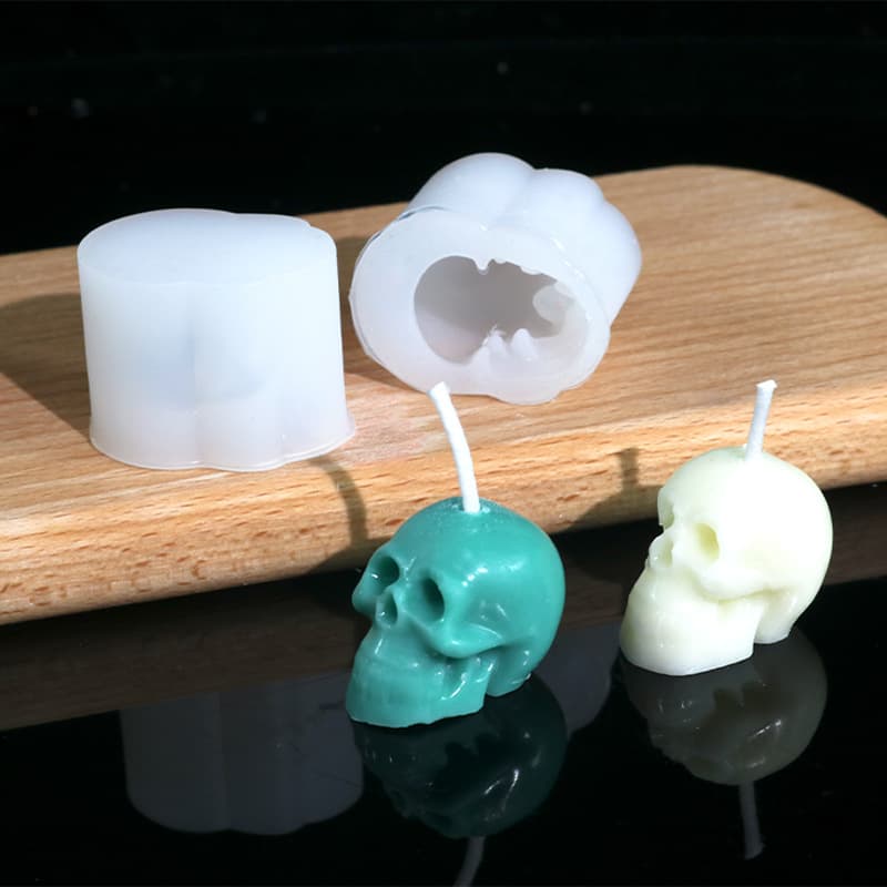 Zhongcheng DIY Candle Mold Single Small Skull Aromatherapy Candle Silicone Mold Halloween Hot Sale
