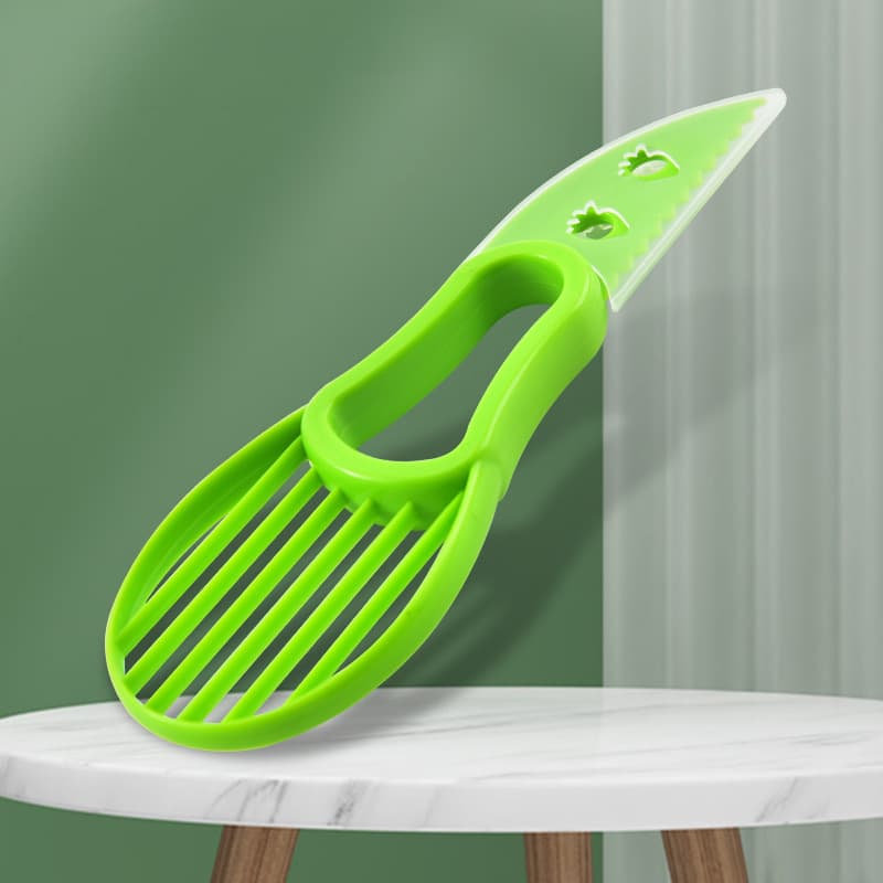 In Stock Multi-purpose Avocado Knife, Avocado Slicer and Corer, Creative Kiwi Cutter, Plastic Avocado Slicer