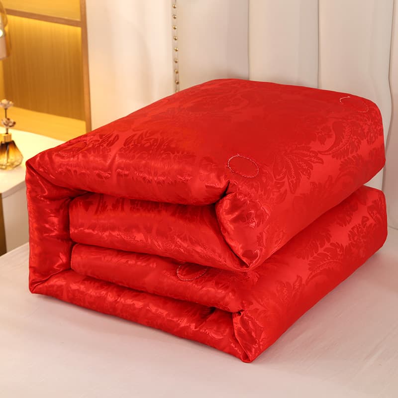 Silk quilt, satin jacquard handmade mulberry silk quilt core, autumn and winter thickened quilt, two-in-one mother and child quilt, wedding quilt