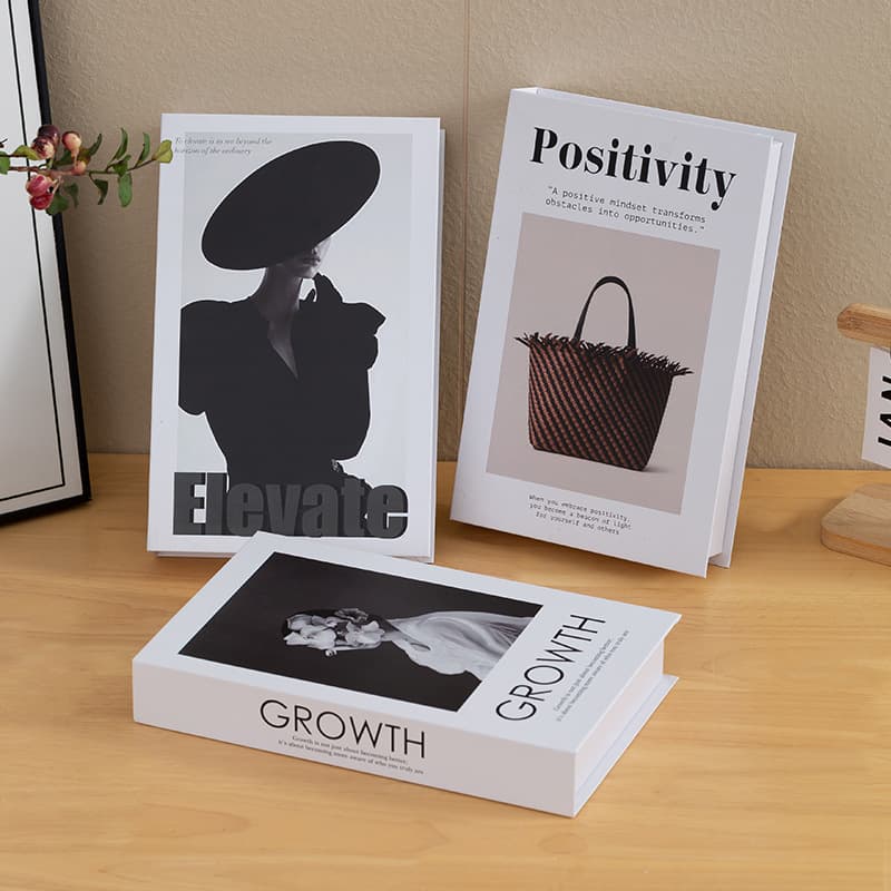 Ins style fashionable foldable fake book decorative book modern English simulation book simple magazine photography prop book