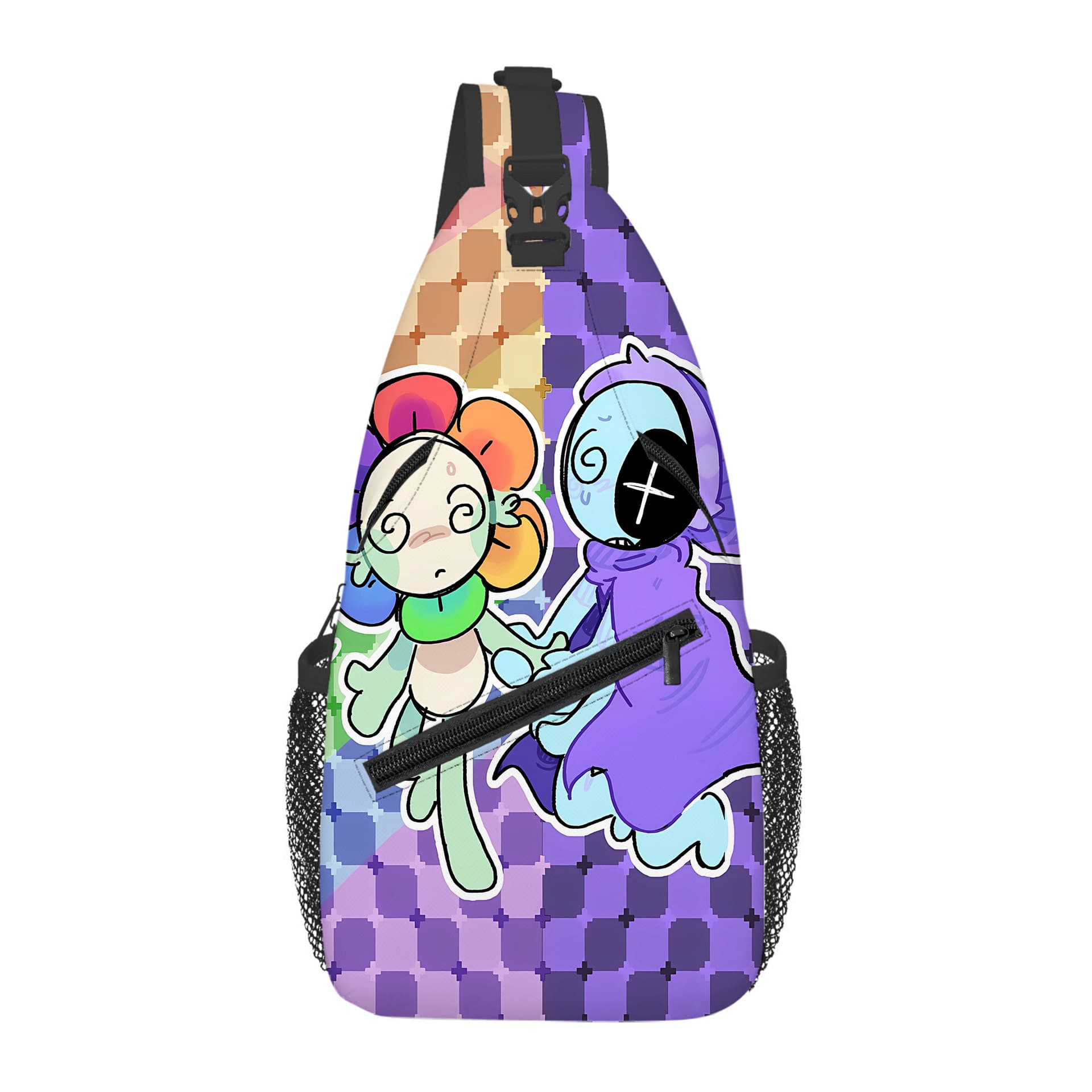 Dandy's World: Student DIY All-Print Chest Bag/Shoulder Bag - Fashionable Printed Shoulder Bag