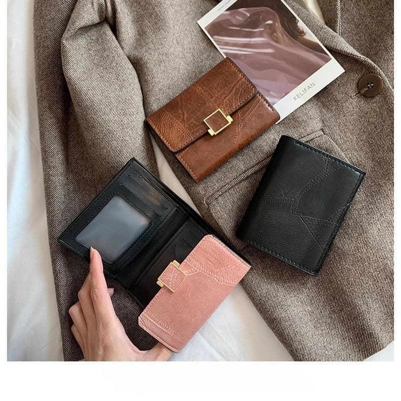 Women's Short Wallet 2025 New European and American Retro Fashion Card Holder Card Case Money Clip Mini Trendy Coin Purse