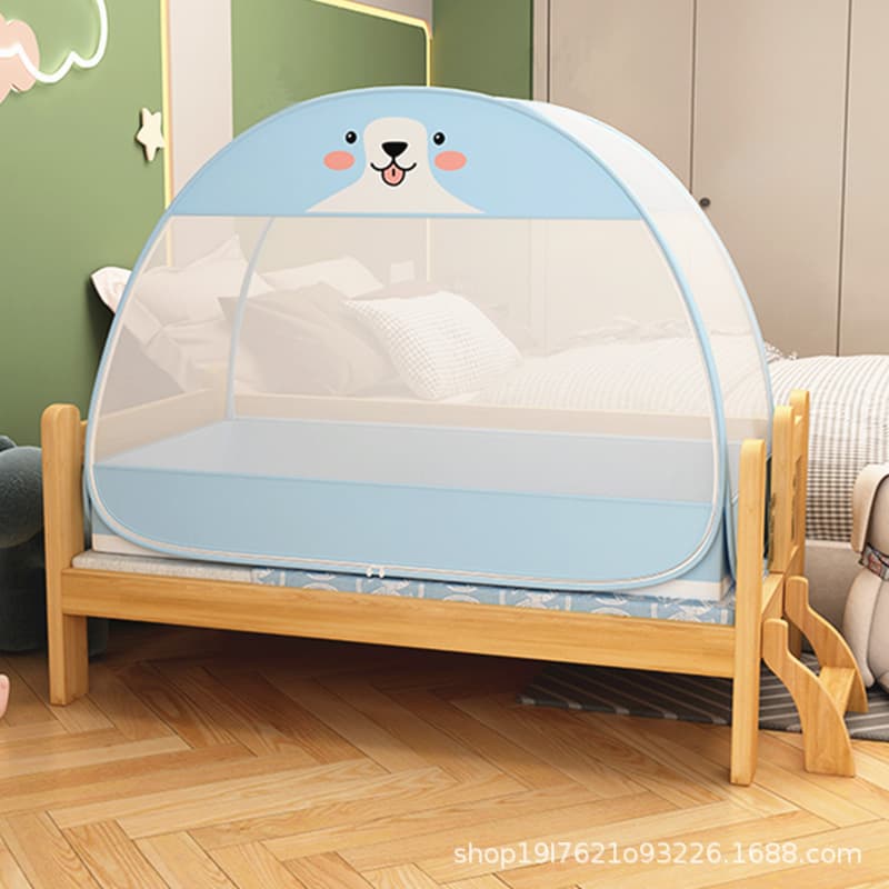 Cartoon Children's Anti-Fall Dome Mosquito Net, No Installation Required, 70*150cm Kindergarten Cot