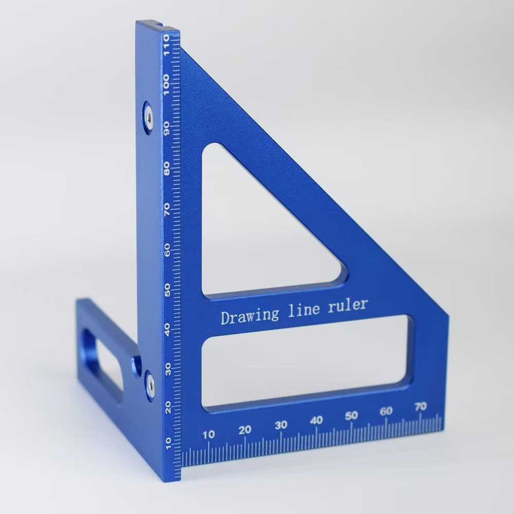 45° ruler 90° ruler woodworking marking ruler aluminum alloy scale ruler square ruler triangle ruler tool metric system