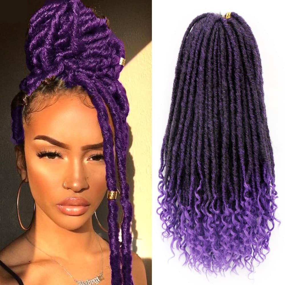 European and American synthetic fiber free braid crochet hair extensions faux locs wigs braids fluffy