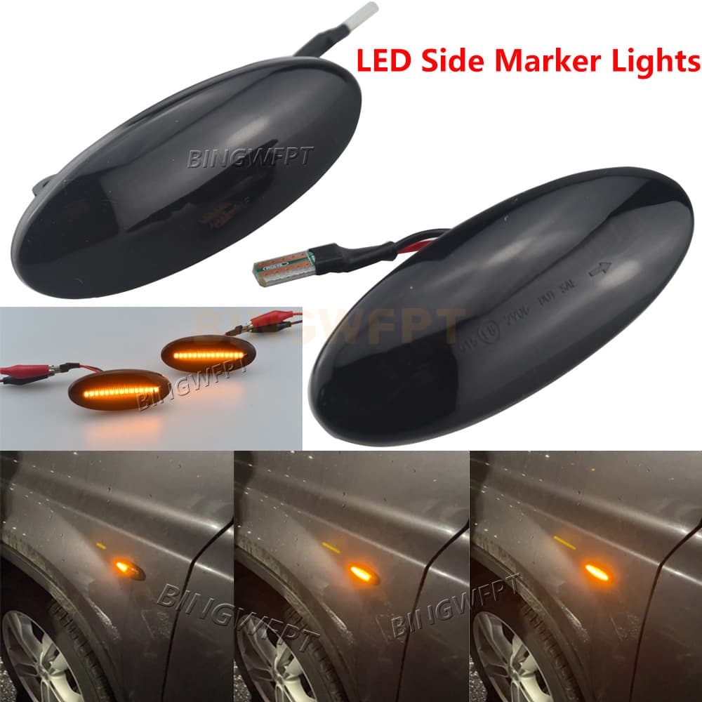 Suitable for Nissan Liwei Qashqai X-Trail Cube Juke Micra flowing water fender edge light side turn signal light