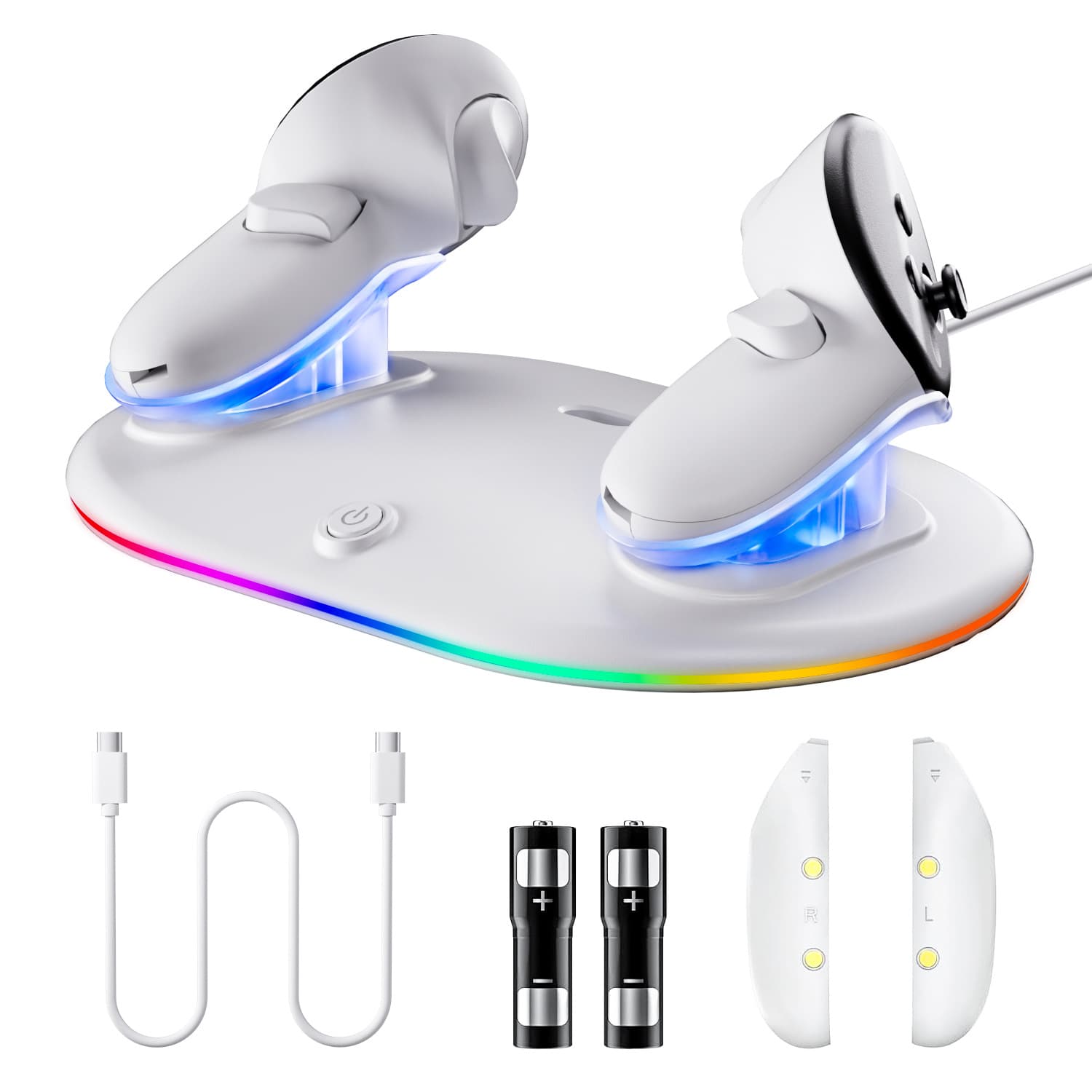 New Oculus Quest 2/3/3s Controller Charging Dock Compatible with Fast Charging, Portable VR Accessory