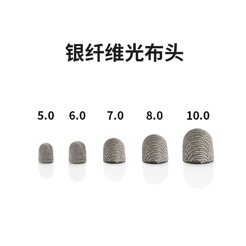 5.0 6.0 7.0 8.0 10.0 Silver Fiber Nano Conductive Optical Cloth Head High Sensitivity Capacitive Pen Tip