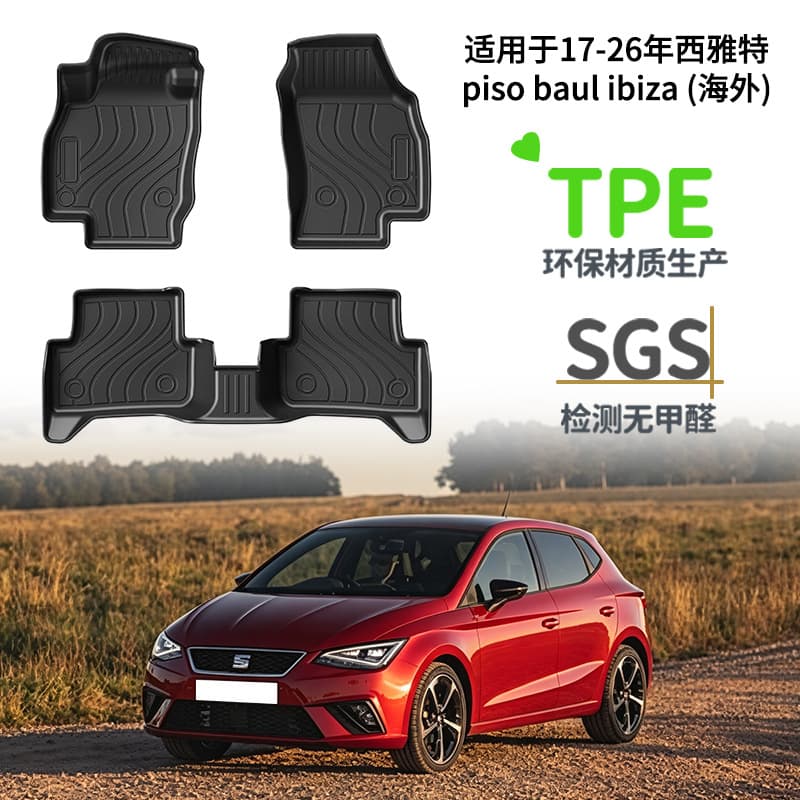 TPE Eco-Friendly Trunk Mat Carbon Fiber Pattern for 2026 Seat piso baul ibiza Overseas