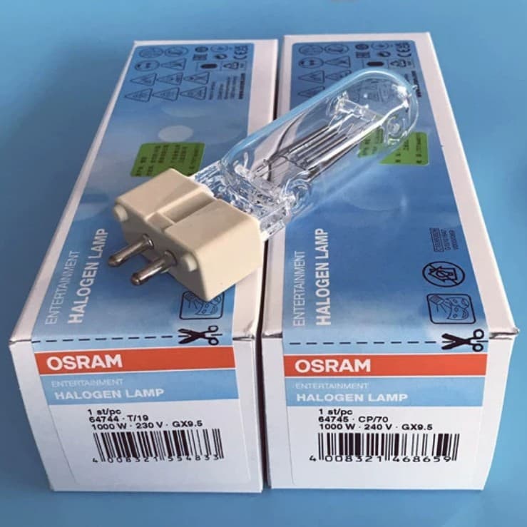Osram 240V 650W GY9.5 Single-Ended Halogen Tungsten Spotlight Bulb Film and Television Lighting Decorative Illumination