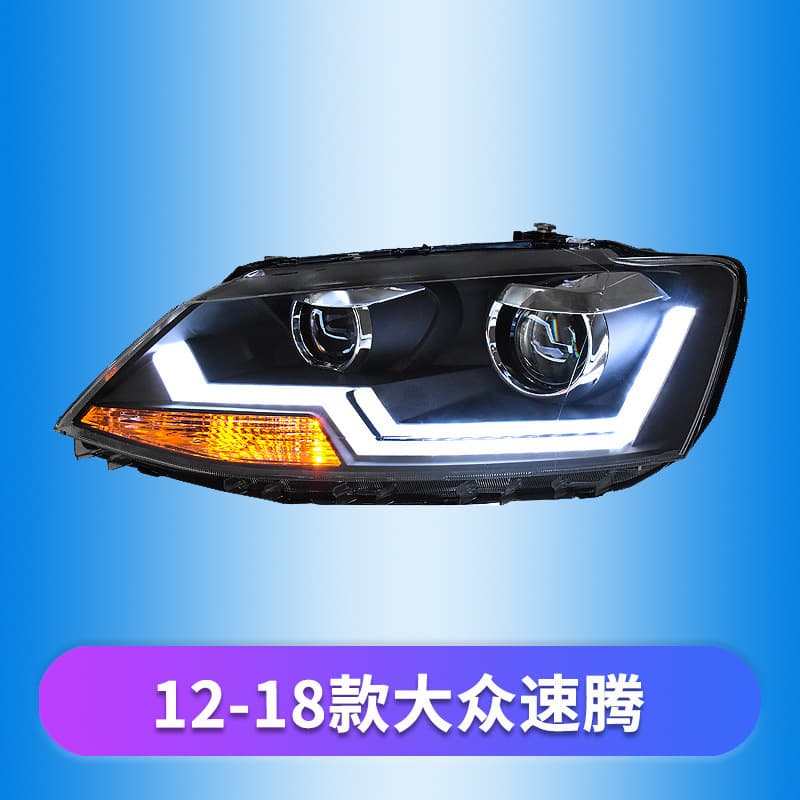 New Sagitar headlight assembly 12-18 modified streamer LED daytime running lights LED laser lens headlights