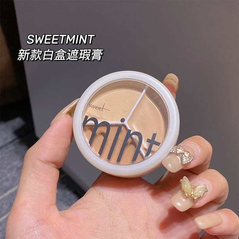 SWEETMINT Three-Color Concealer - Multi-shade Coverage for Spots, Acne Scars, Dark Circles, Contouring and Foundation Cream