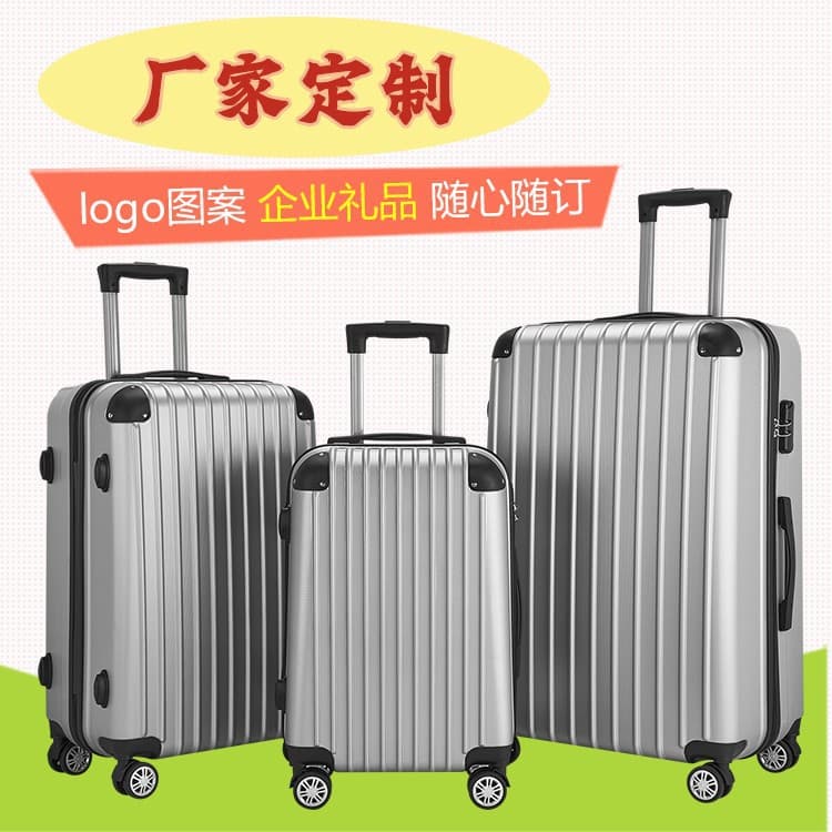 Custom Stock Corner Pull Rod Luggage as Gift ABS Travel Luggage with Printed Logo Business Carry-On 20-Inch Suitcase