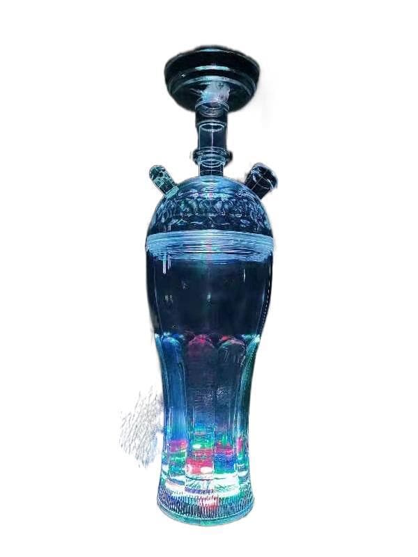 Arabic Acrylic Hookah with Light, Crystal Pattern Medium Size Full Hookah Set