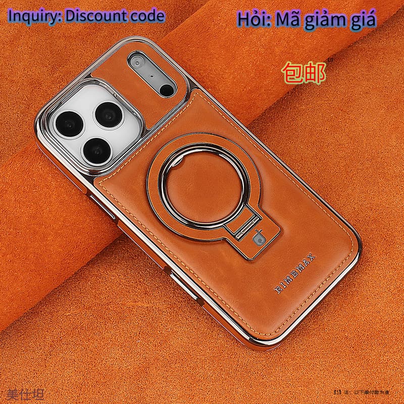 Compatible with iPhone 17 Pro Max Case Stand Magnetic iPhone 17 Air Full Coverage 16 Anti-Drop 15 Pro Leather Case