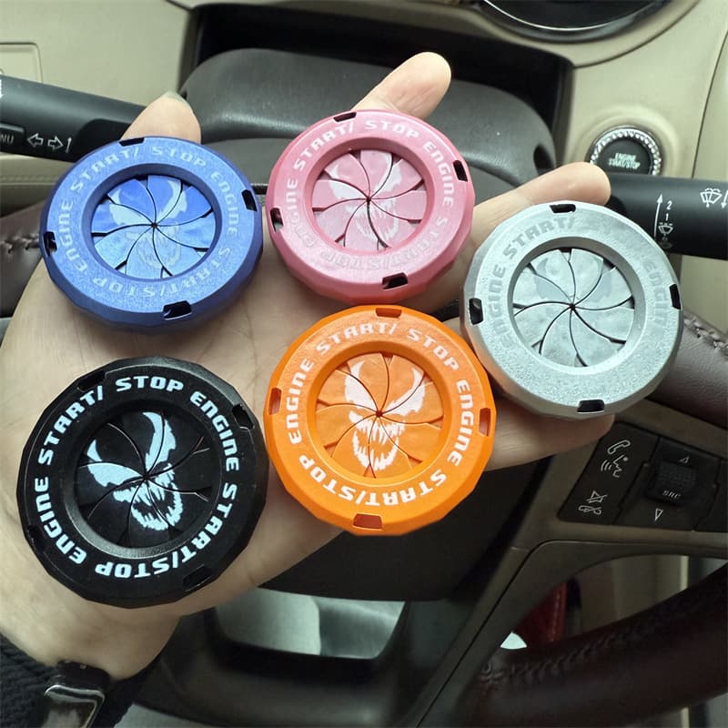 Cross-border Venom car one-button start knob decorative cover car interior ignition ring motorcycle keyhole cover