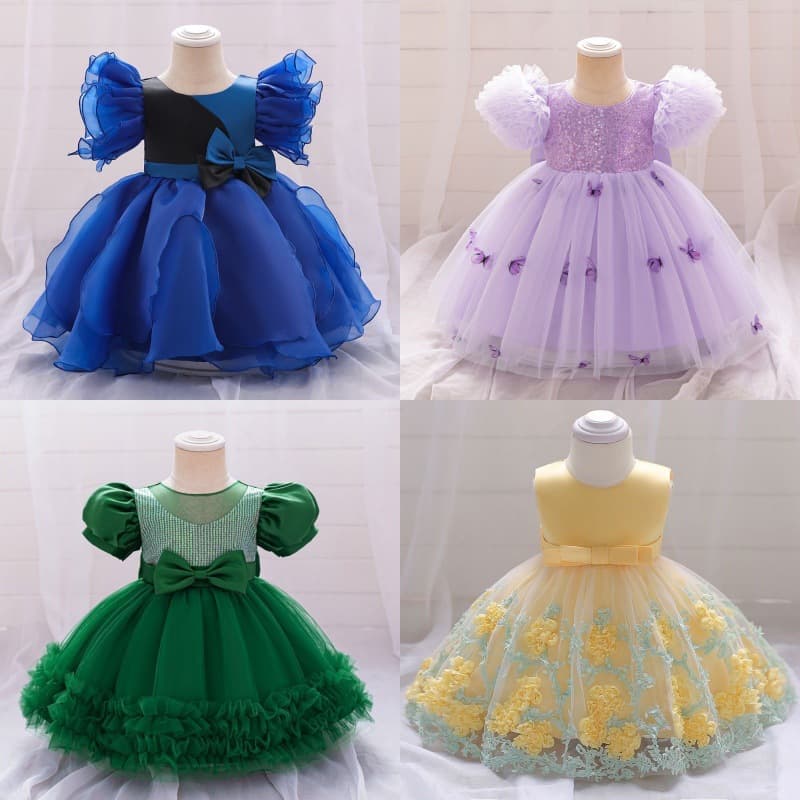 Girl's Birthday Dress Princess Gown Summer 2025 New Children's Summer Fashionable Dress Baby Summer Dress