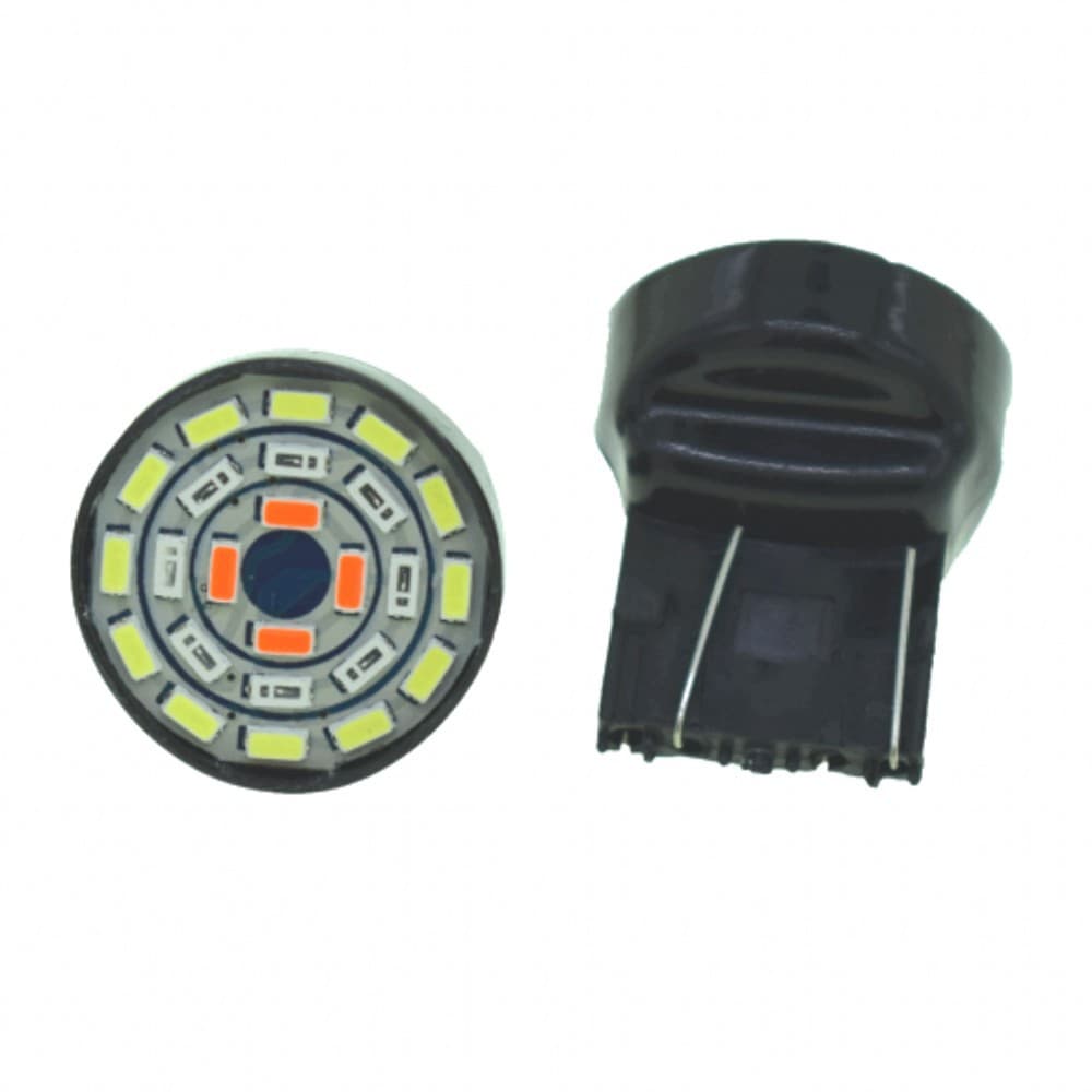 12V motorcycle tail light car LED brake light 3014 24SMD 7443 three-color colorful brake flash multi-color