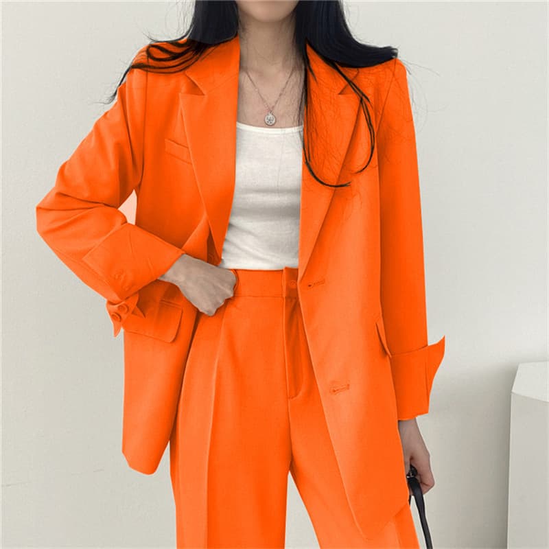 2026 Trendy Spring/Autumn Suit Set for Women, Versatile Slimming Wide-Leg Pants and Blazer