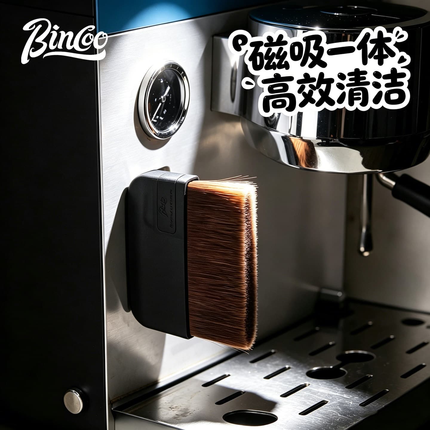Bincoo coffee cleaning brush grinder coffee powder cleaning brush coffee corner bar magnetic powder shovel cleaning utensil