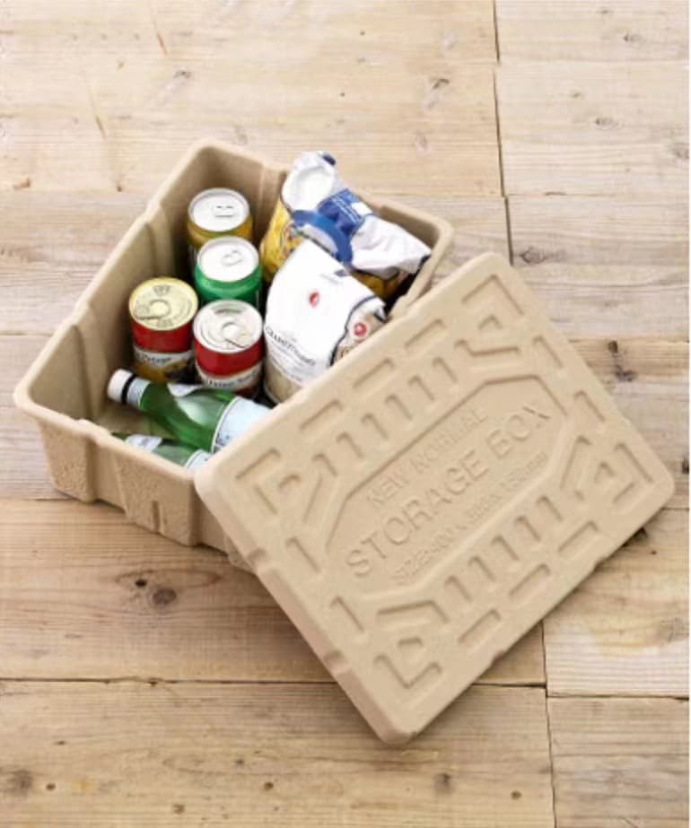 Chongqing paper tray manufacturer direct sales of molded pulp storage boxes with top and bottom lids, environmentally friendly and biodegradable pulp boxes.