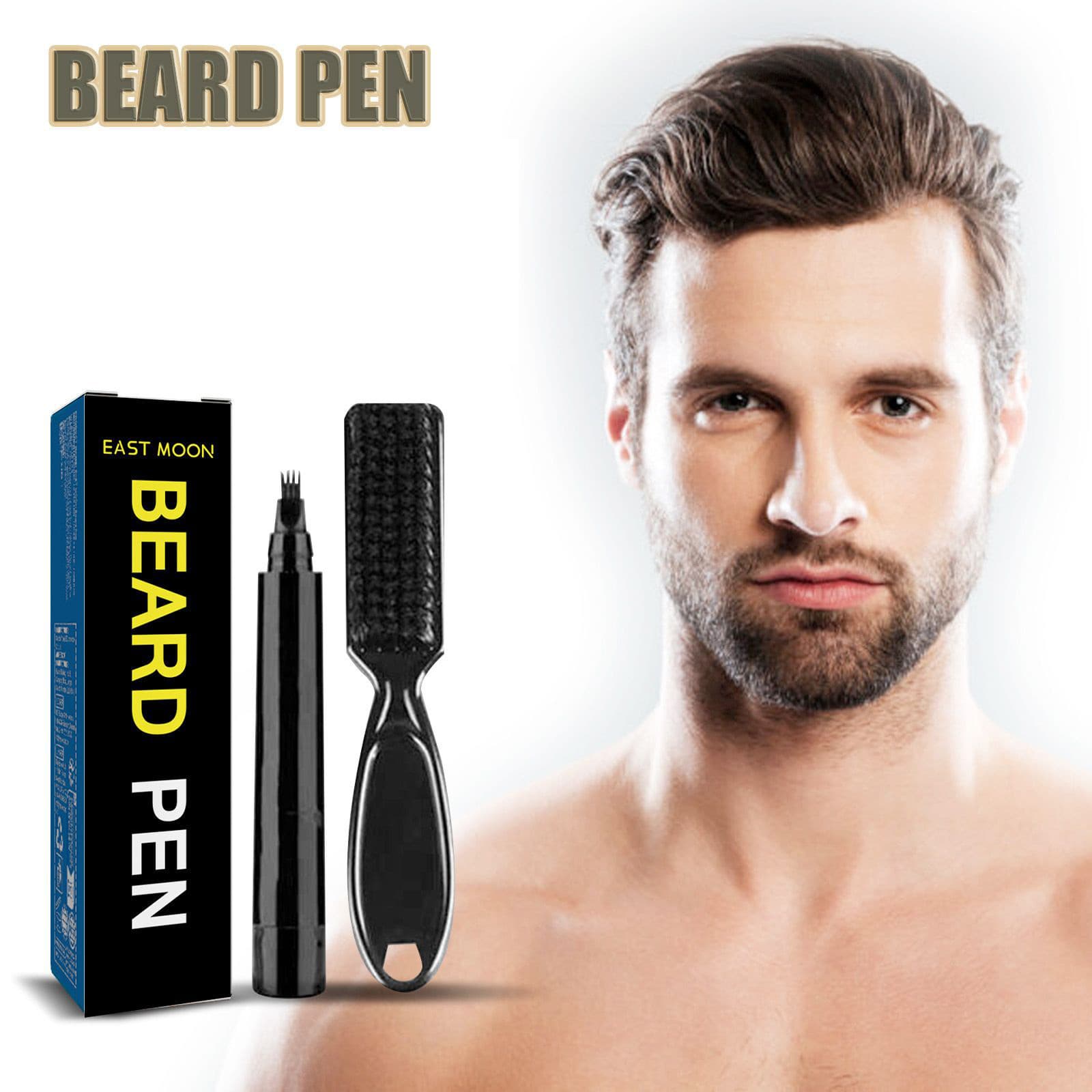Men's Beard Pen Kit Cross Border English Styling Makeup Waterproof Wholesale Refill Brush Beard Oil Waterproof