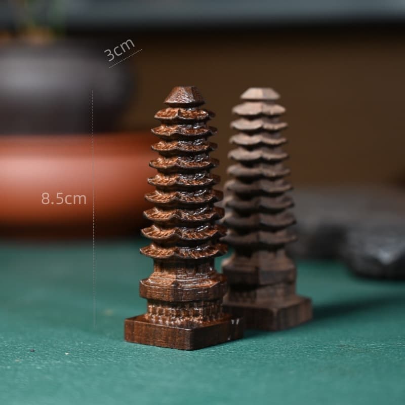 Hot-selling Vietnamese Agarwood Wenchang Pagoda Wood Carving Rosewood Craft Office Supplies Ornament