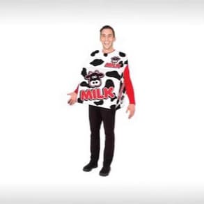 Amazon Halloween Adult Funny Food Milk Carton Cosplay Costume for Men and Women