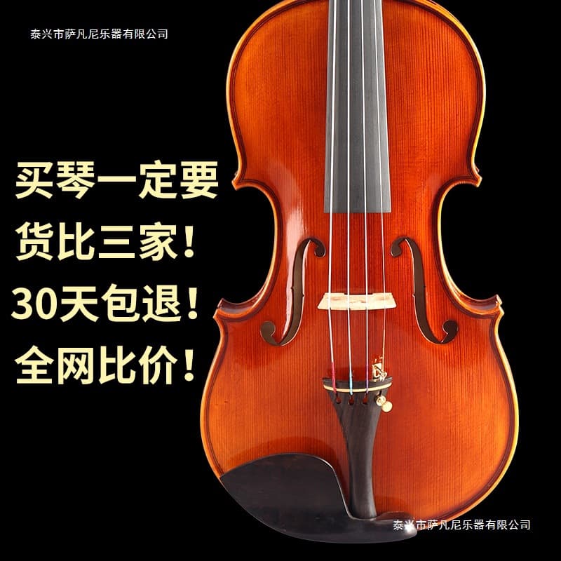 Savani V005 European handmade violin for beginners entry level examination for children, adults and college students to play professionally