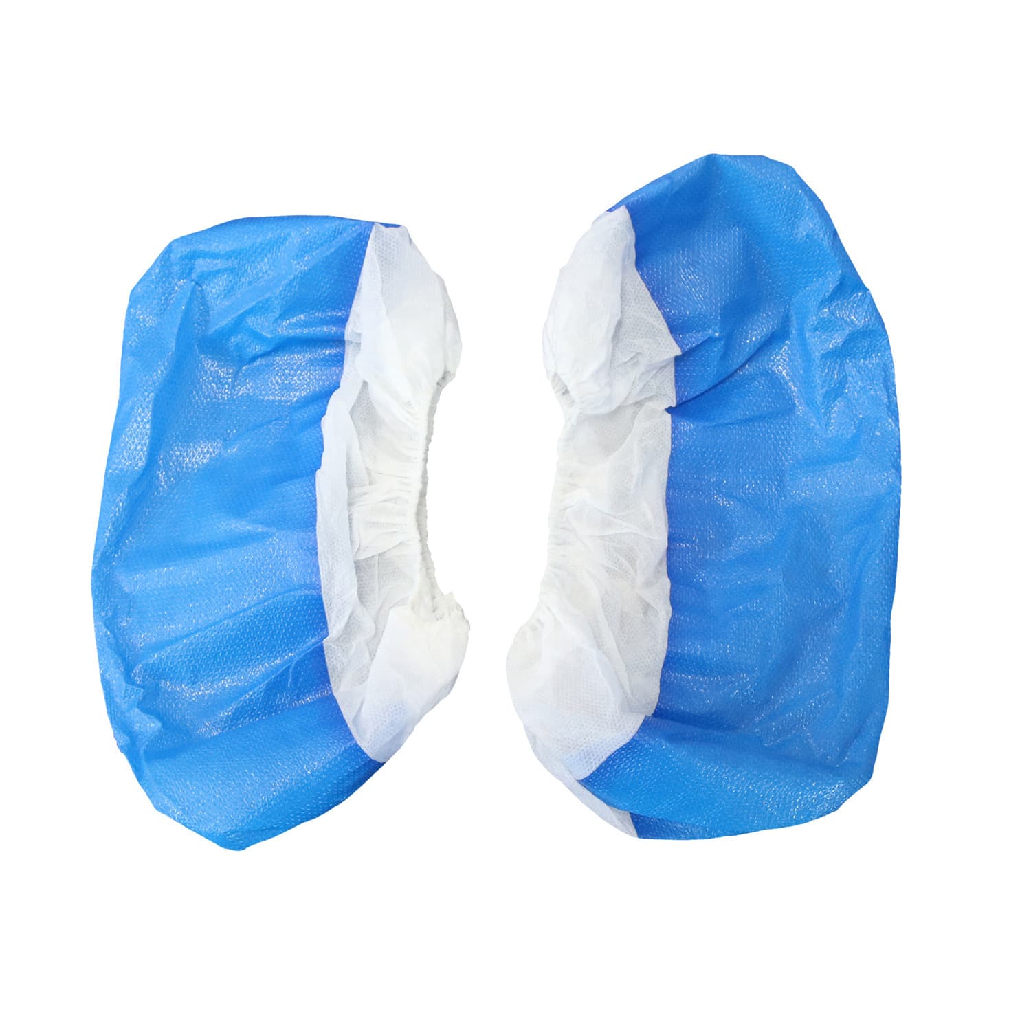 Disposable Thickened Shoe Covers, PP+CPE Plastic Semi-Laminated Non-Woven Shoe Covers, Outdoor Plastic Blue-White Green