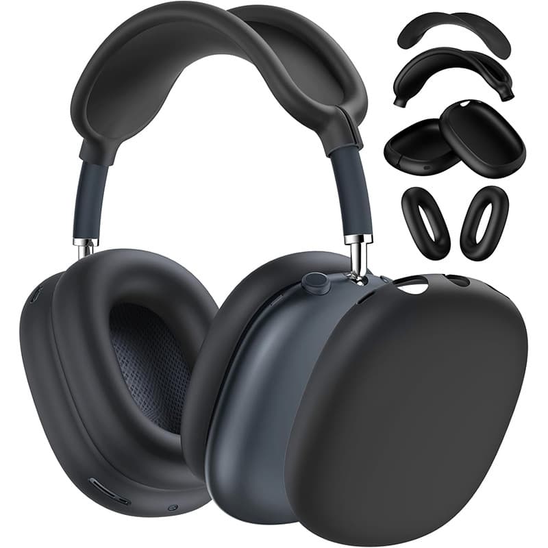 Compatible with AirPods Max Ear Cushion Covers, Apple Headphone Case TPU 4-Piece Set AirPods Max Protective Cover