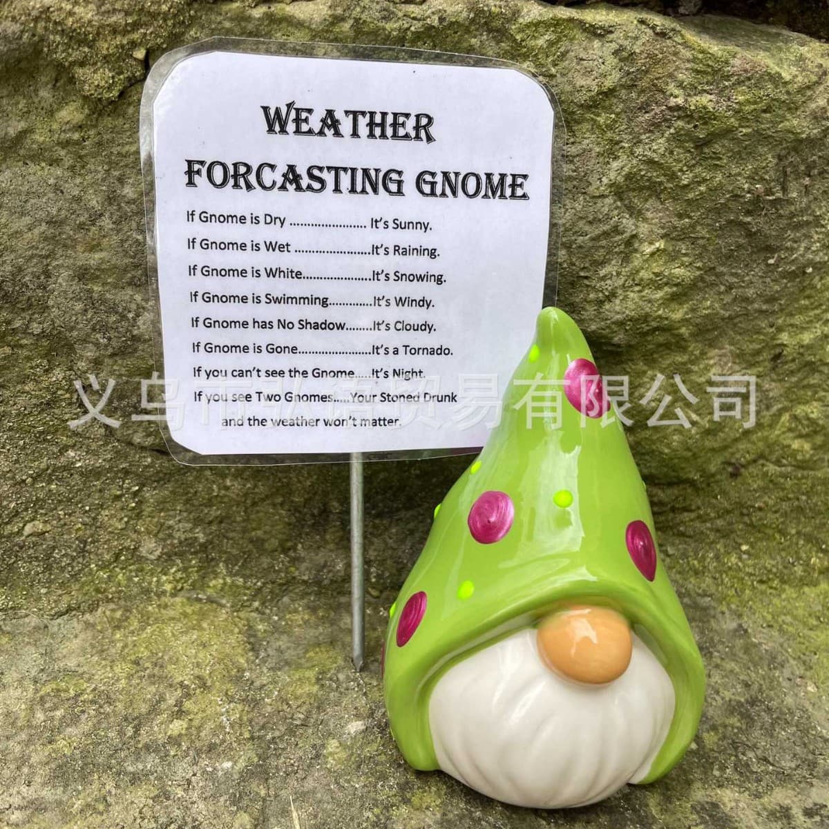 New Funny Weather Prediction Gnome Garden Gnome Statue Sign Unique Gift