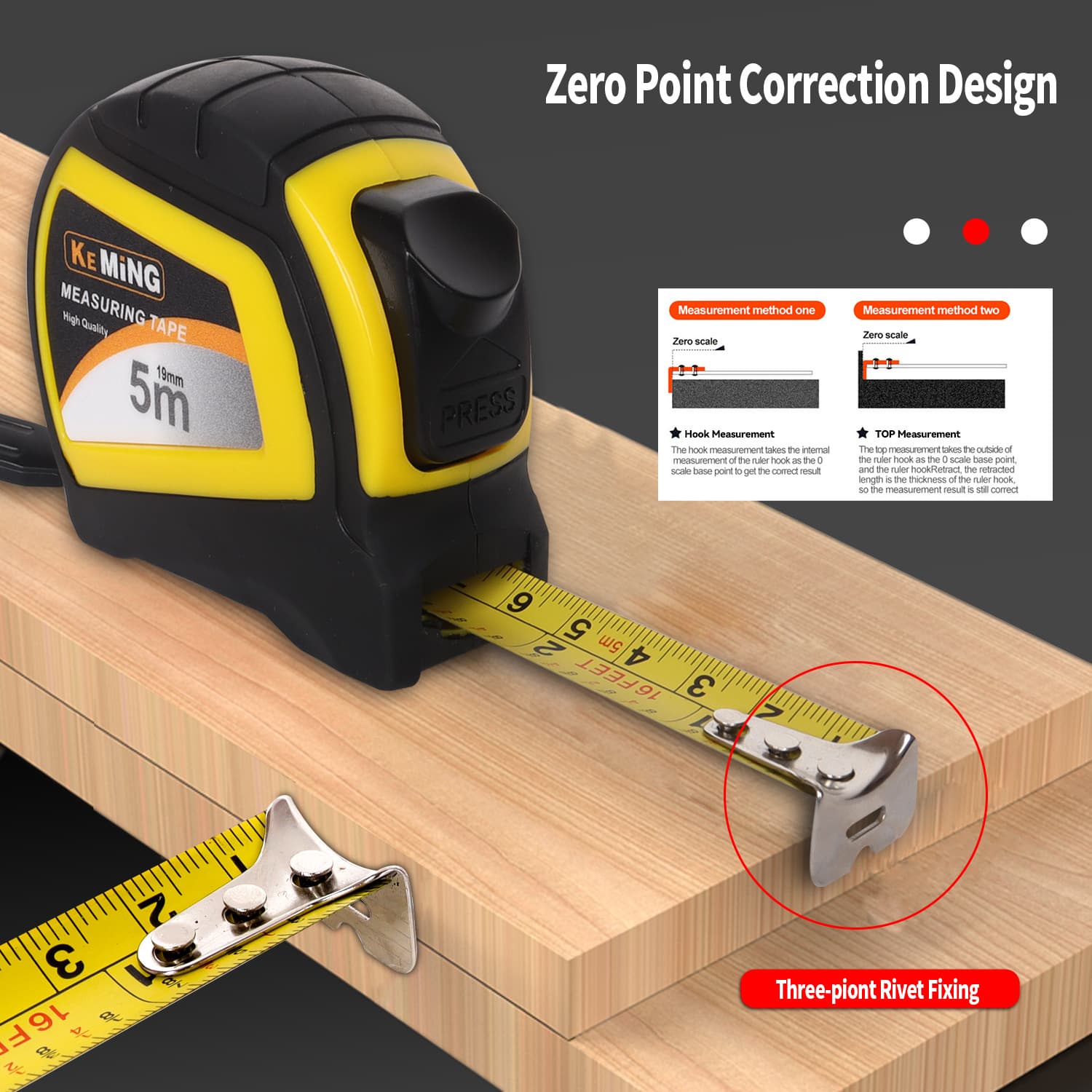 Factory direct supply steel tape measure ABS+TPR rubber-coated steel coil decoration building measurement specifications complete scale telescopic