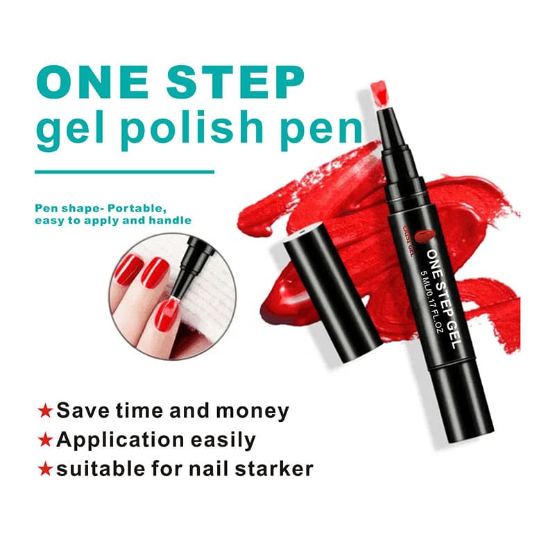 One Step Gel Polish Pen Quick Dry Creative Nail Art Glitter Sequins