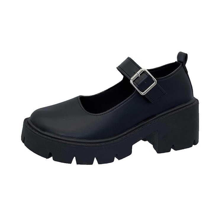 Japanese-style wholesale thin platform loafers, new four-season women's 2025 leather shoes, vintage fashion thick Mary Jane sole
