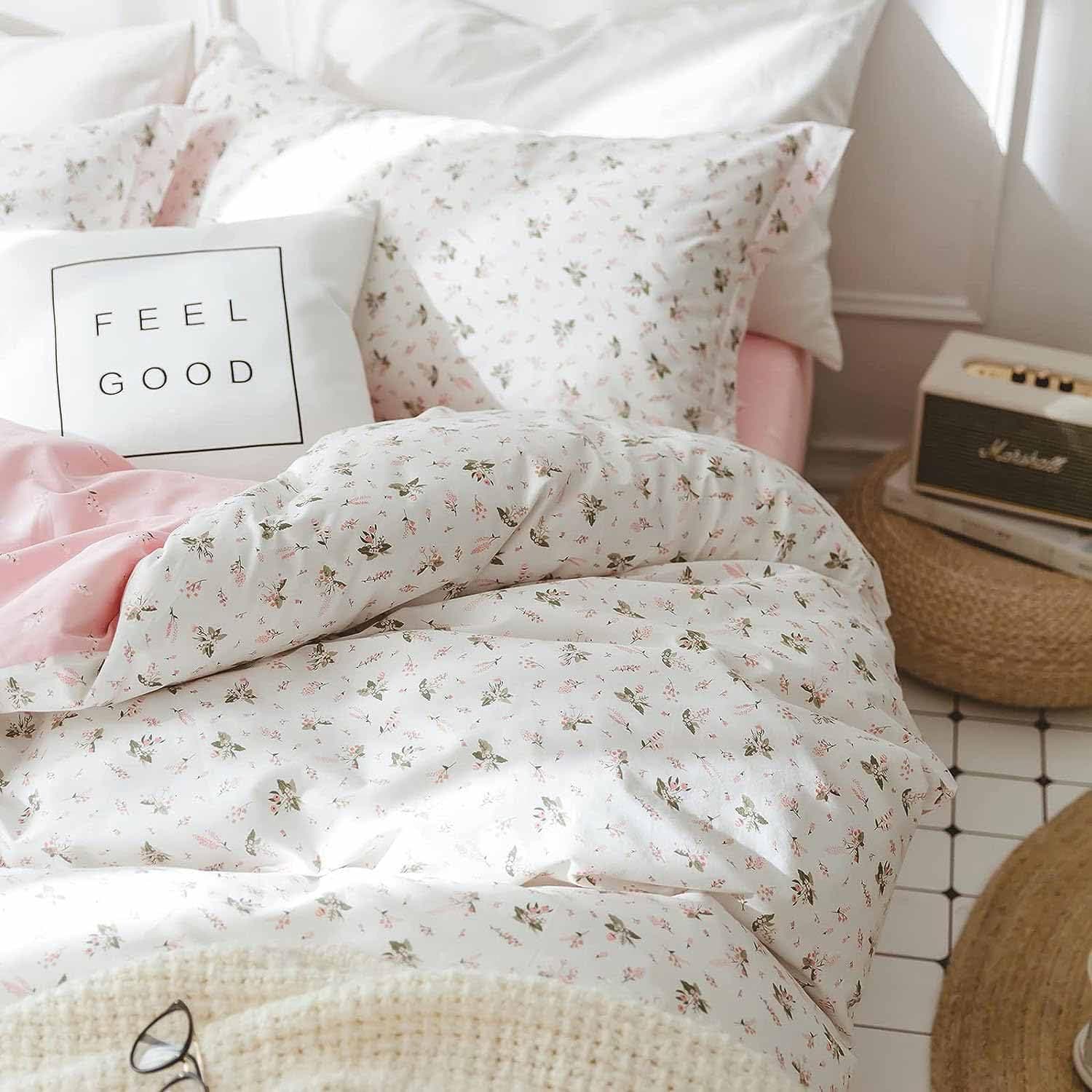 Cross-Border Trade Fresh Pastoral Style Duvet Cover 3-Piece Set Double-Sided Printed Duvet Cover Bedroom Bedding Wholesale