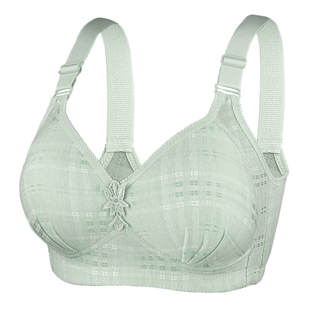 New Plus Size Bra for Middle-Aged and Elderly Women Comfortable Thin Mother's Underwear Wire-Free Breathable Bra Wholesale
