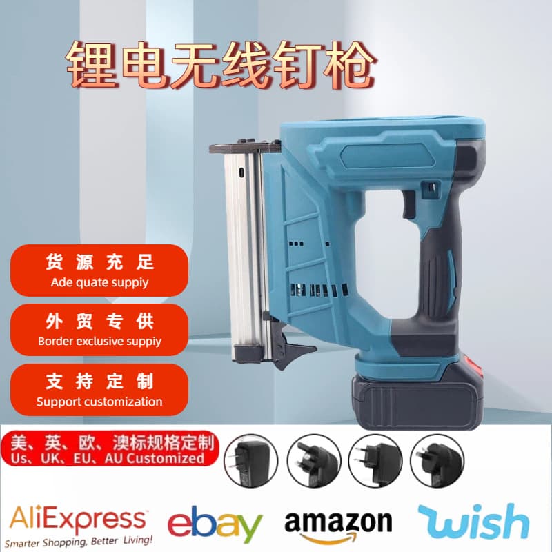 Rechargeable Electric Nail Gun Woodworking Special Portable Nailer Shooting Nail Gun Lithium Battery Straight Nail Cordless Continuous Pneumatic Nail Gun