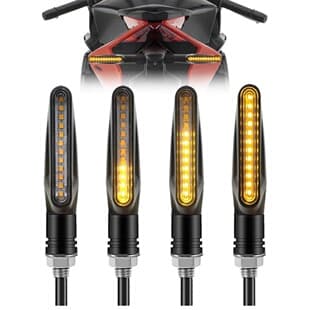 Motorcycle Modification Accessories, One-Line Strip LED Sequential Turn Signal Light, 12V Running Light Indicator