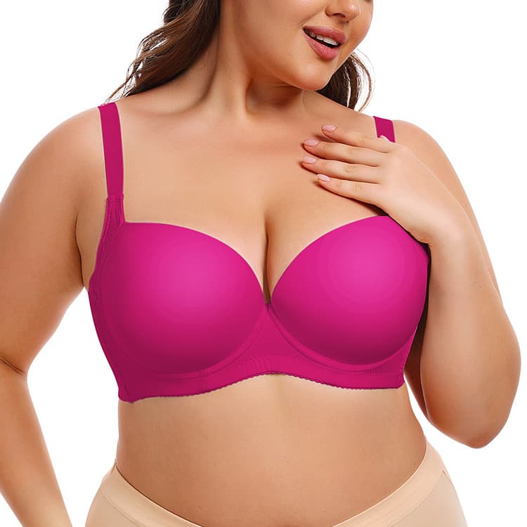 Factory Direct Supply Export Plus Size Bra Smooth Seamless Push Up Underwire Shaping Bra V210668