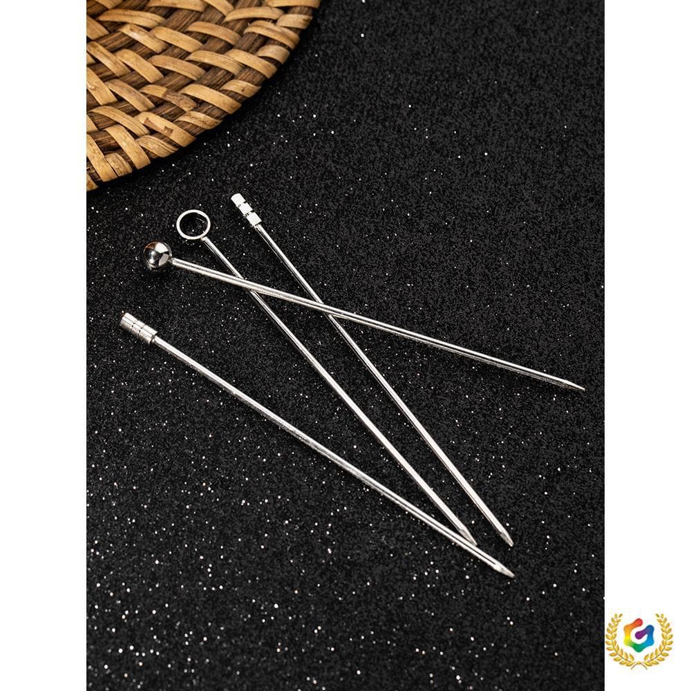 ✅ 304 Stainless Steel Fruit Skewer, Fruit Holder, Bar Cocktail Garnish, Olive Skewer, Hamburger Sandwich, Cocktail Needle